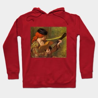 Young Spanish Woman with a Guitar by Pierre Renoir Hoodie